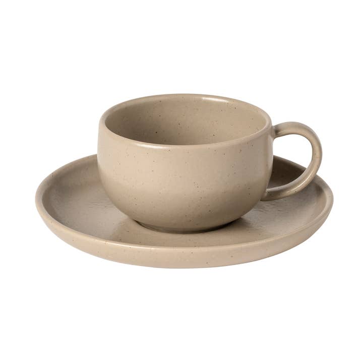 Castaña Taza Té Y Platillo 0.22 L - Pacifica - Chestnut de venta al por mayor en Faire0