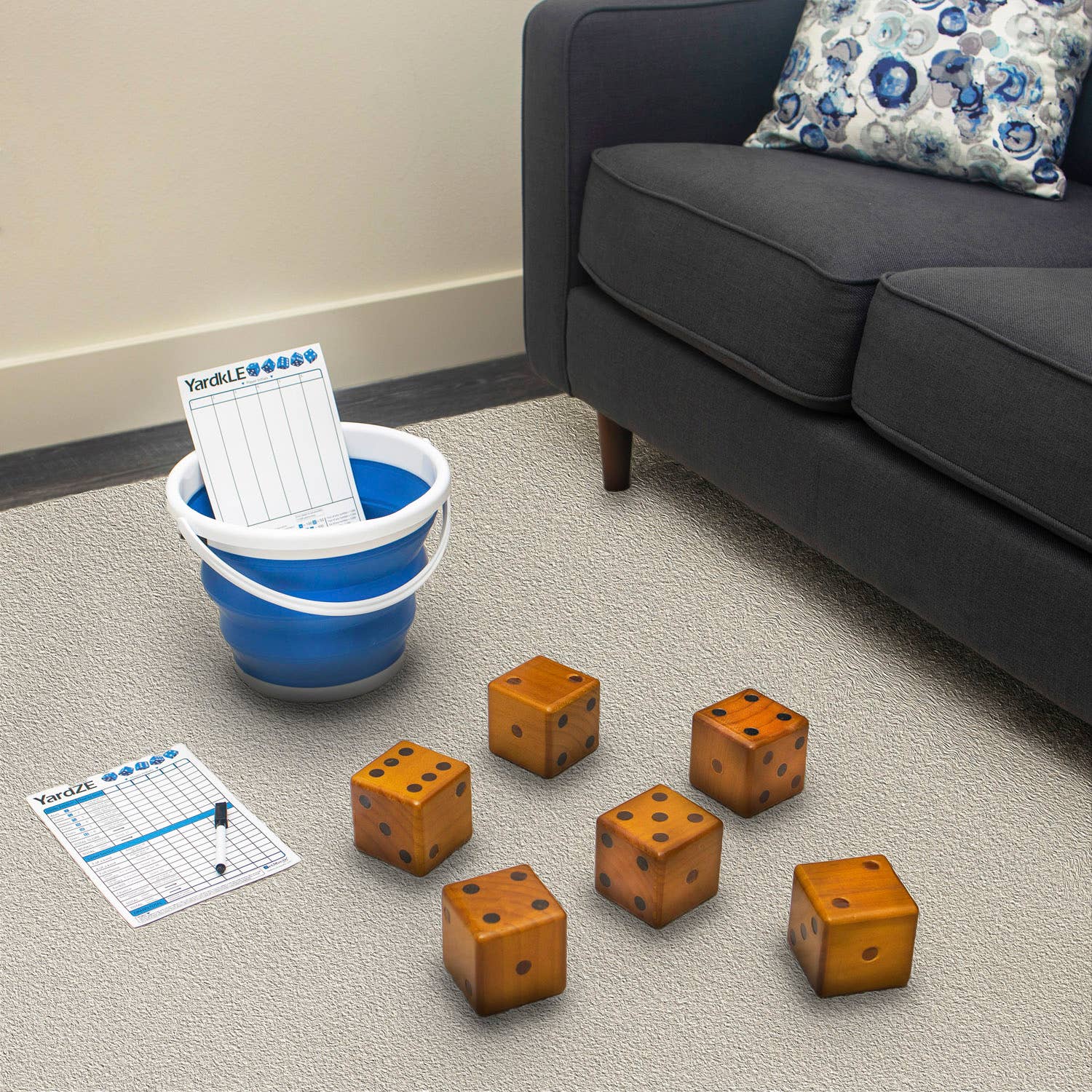 GetMovin' Sports - Wholesale Dice - Giant Stained Yardzee and Yard Farkle Dice Set (All Weather)3