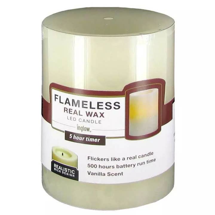 Rimports - Vendita all'ingrosso Candela senza fiamma - Candela a LED profumata 3x4 con timer Crema