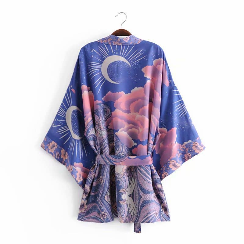 Rosa Clothing - Wholesale Kimono - Women's - Boho Luna Floral Print Kimono Robe6
