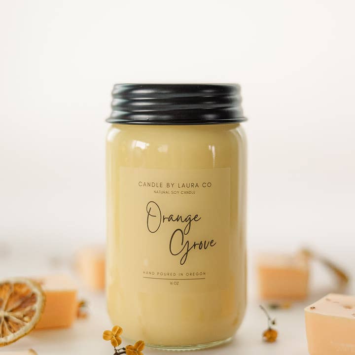Candles By Laura - Wholesale Jar/Filled Candle - Orange Grove Soy Jar Candle5