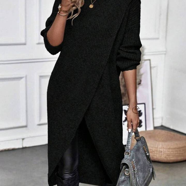 Masyal - Wholesale Dress - Women's - Women's Autumn Knitted Long Loose Suspender Dress9