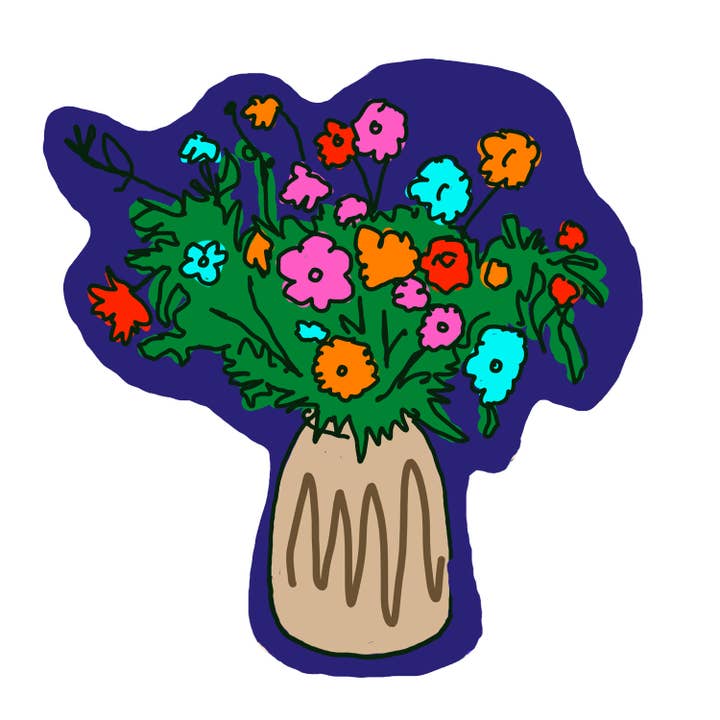 Flowers Sticker for wholesale by La Familia Green