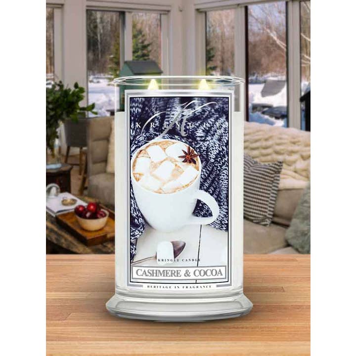 Kringle Candle Company - Wholesale Jar/Filled Candle - 22oz 2W Kringle Classic: Cashmere and Cocoa