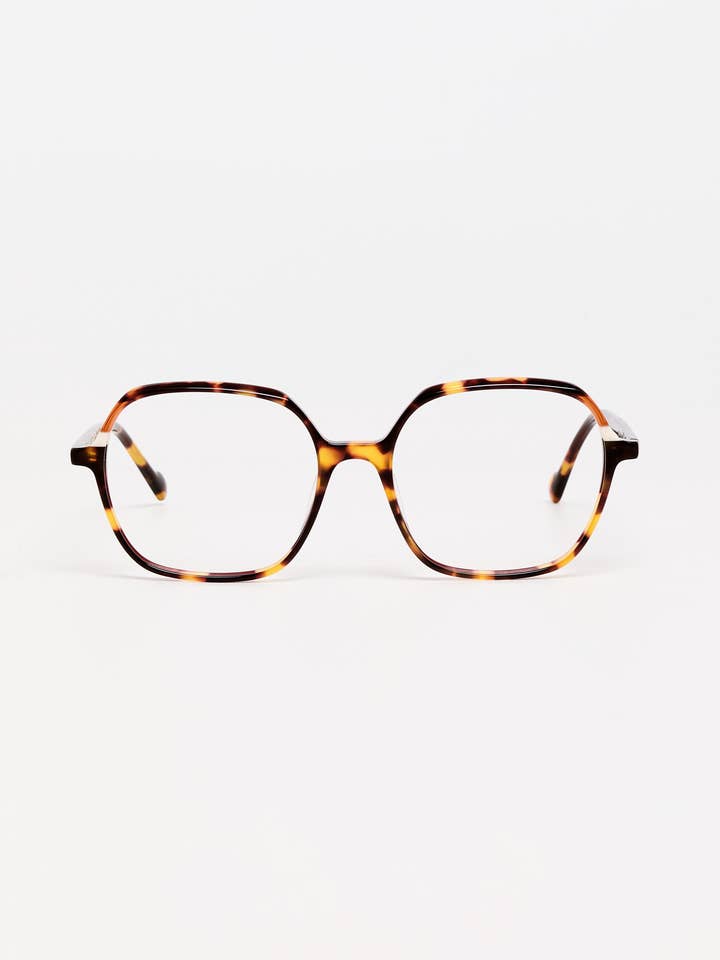 Montures Optiques Tricolores Vert Tortue / Orange / Beige pour la vente par TIWI