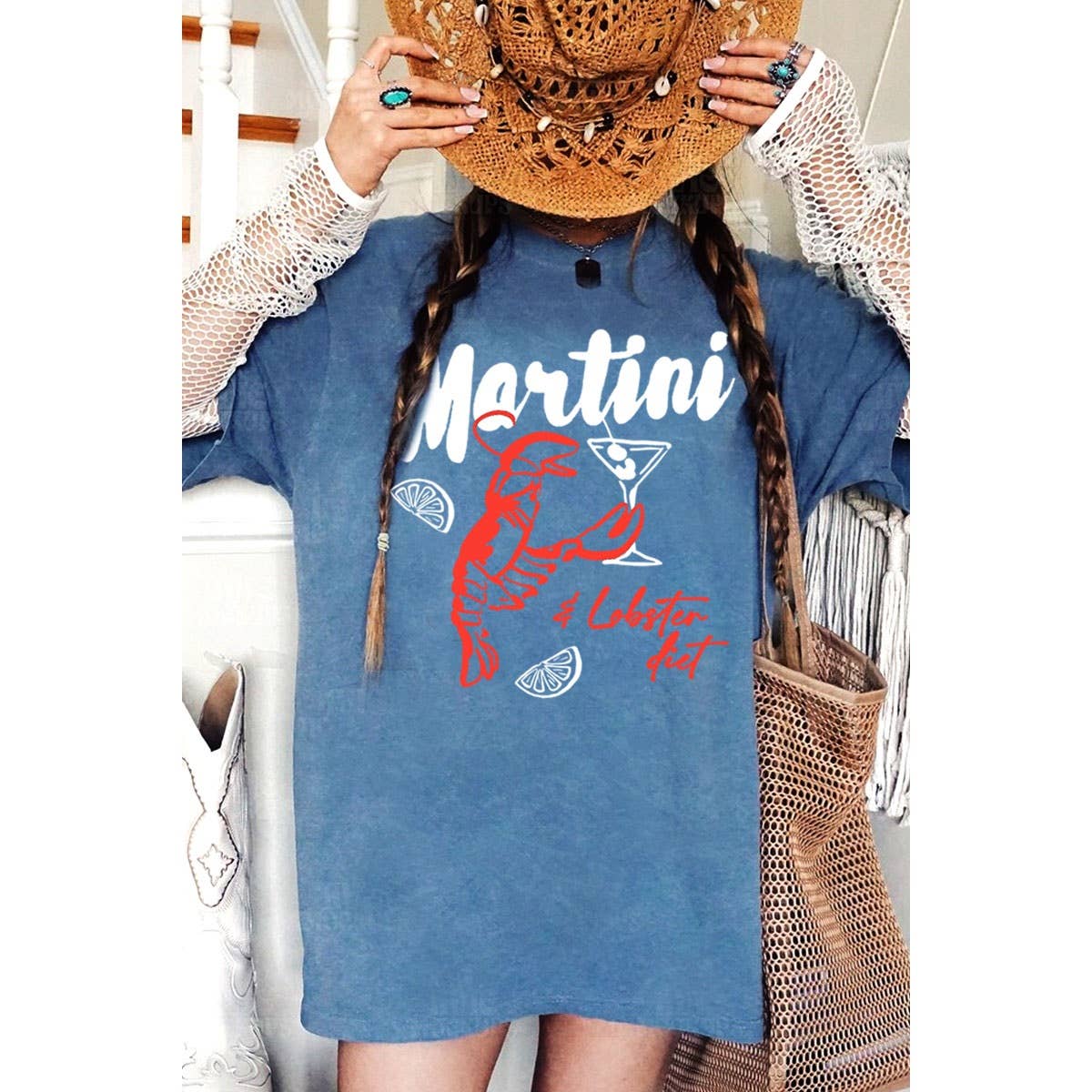 HRTandLUV - Wholesale T-Shirt (Graphic) - Women's - MARTINI AND ROBSTER DIET OVERSIZED MINERAL GRAPHIC TEE1