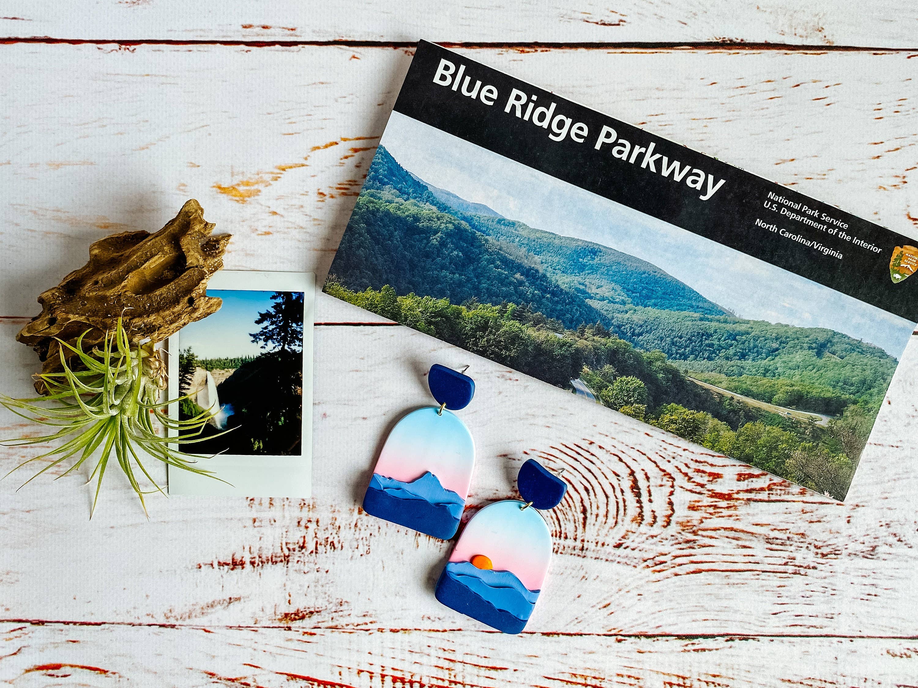 Lauren Likes Art - Wholesale Dangle Earrings - Blue Ridge Mountain Earrings, Virginia Accessory, North Carolina, Travel Outfit, National Park Gift, Appalachian Adventure, Smokey Mountain4