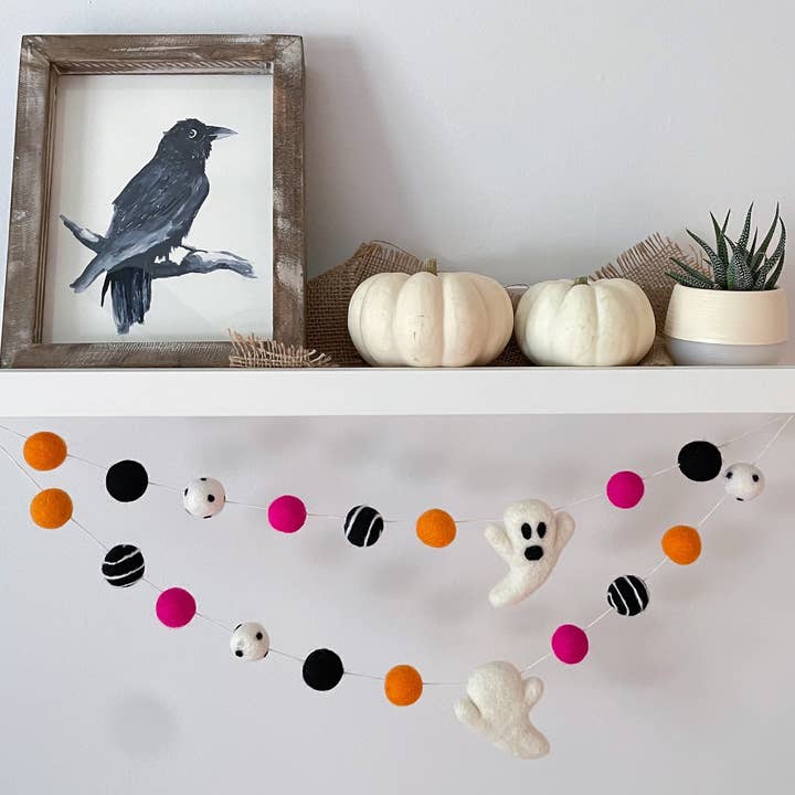 HALLOWEEN DECORATIE. Halloween Slinger. Pompons Slinger. Spook Slinger. Herfst Decoratie. Najaar Decoratie. voor wholesale door AKUKU
