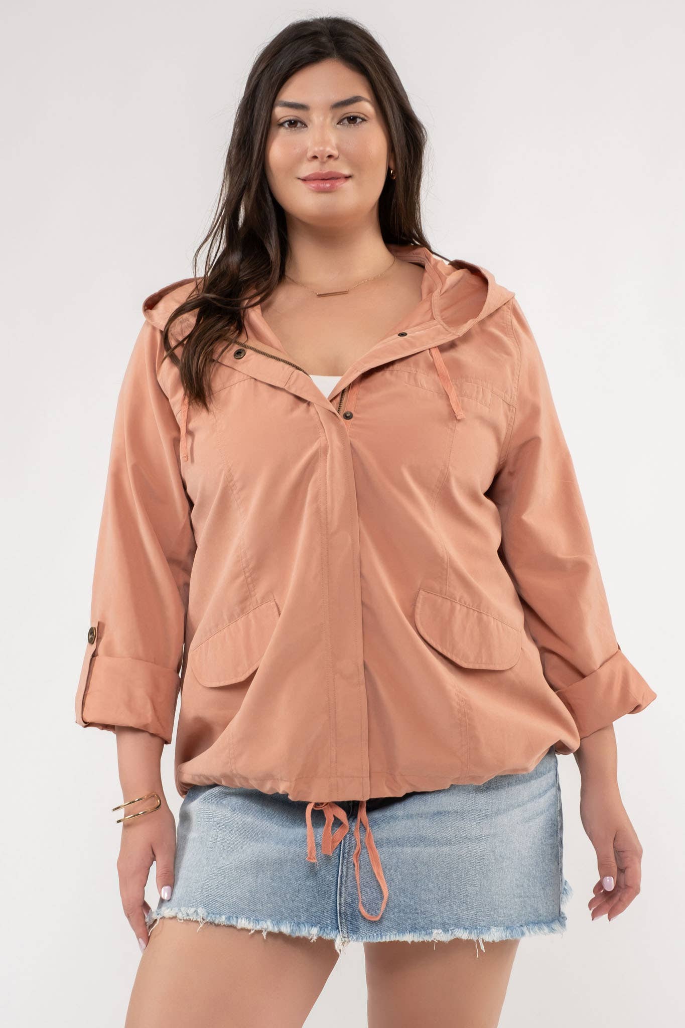 Blu Pepper - Vente Veste – femme - VESTE À CAPUCHE ZIPPÉE À BOUTON-PRESSION PLUS4