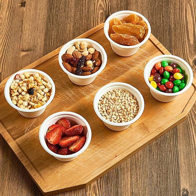 Reharvest – Engroshandel Engangsbæger – Engangs 4 & 9oz Kopper [50-pak] Biologisk nedbrydelige Bagasse Kopper2