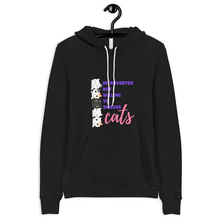 Purrtastic Presents – wholesale Hoodie – Unisex – Introverted But Willing To Discuss Cats Hoodie2