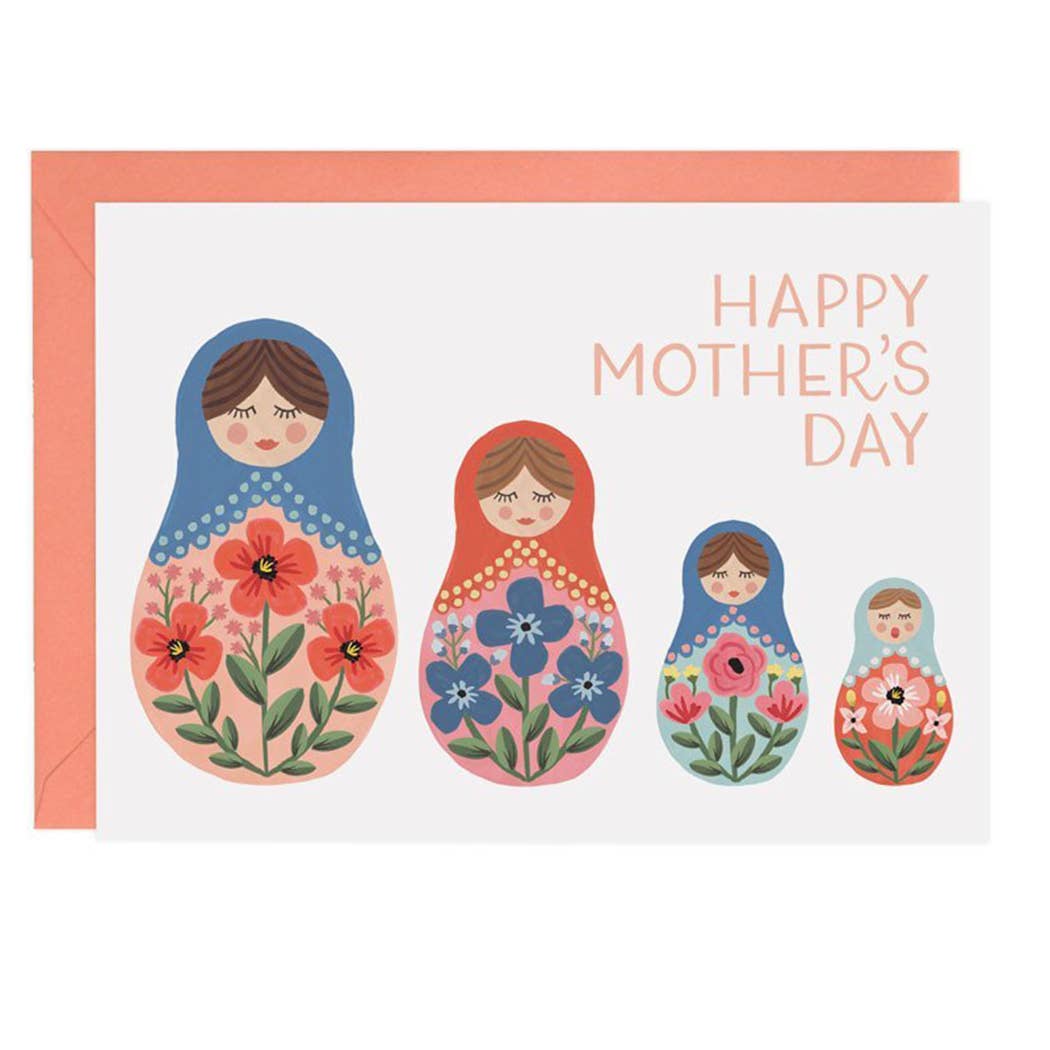 LoveLight Paper - Wholesale Mother's Day Card - Nesting Dolls - Mother's Day Card0