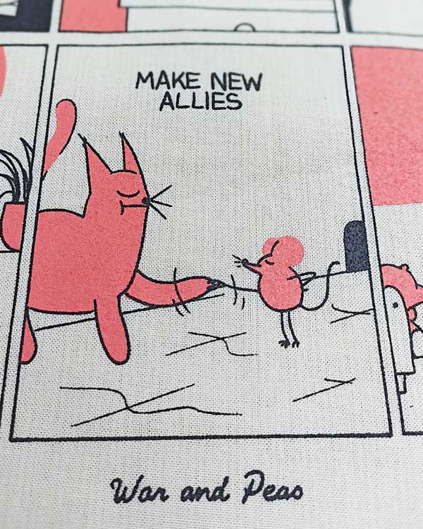 War and Peas - Wholesale Tote Bag - Unisex - Cat's Guide Organic Tote Bag2