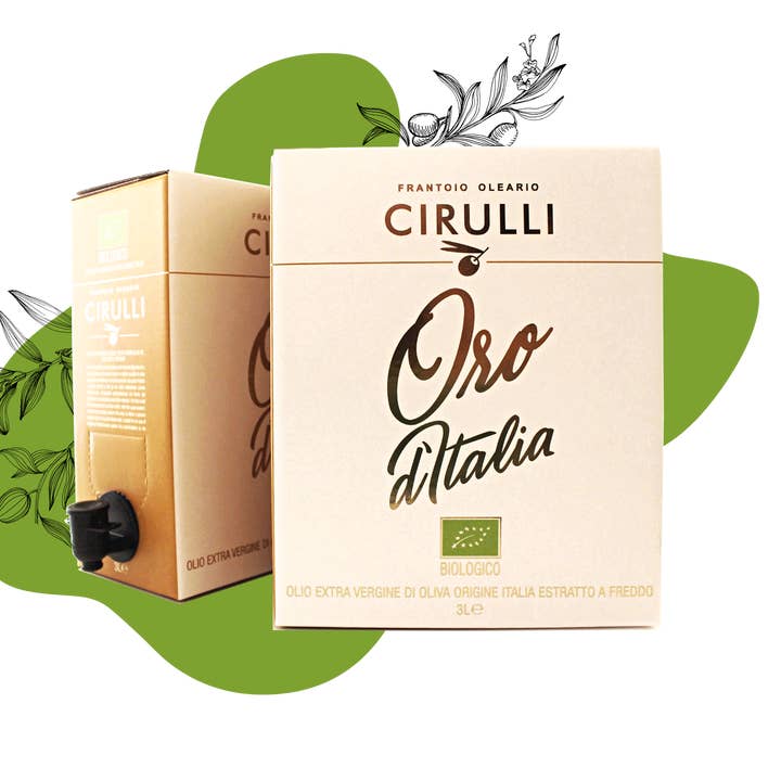 Olio Cirulli - Wholesale Olive Oil - Bag in Box of Organic Extra Virgin Olive Oil • 3 Liters0