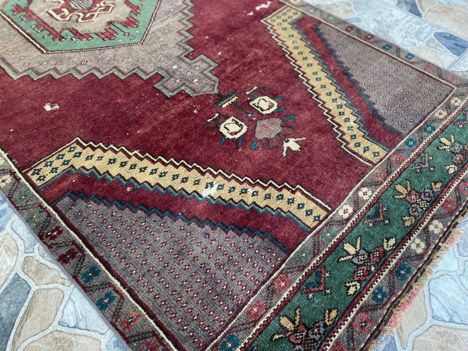 Oushak Rugs - Wholesale Area Rug - Vintage Turkish Handmade Wool Geometric Rug8