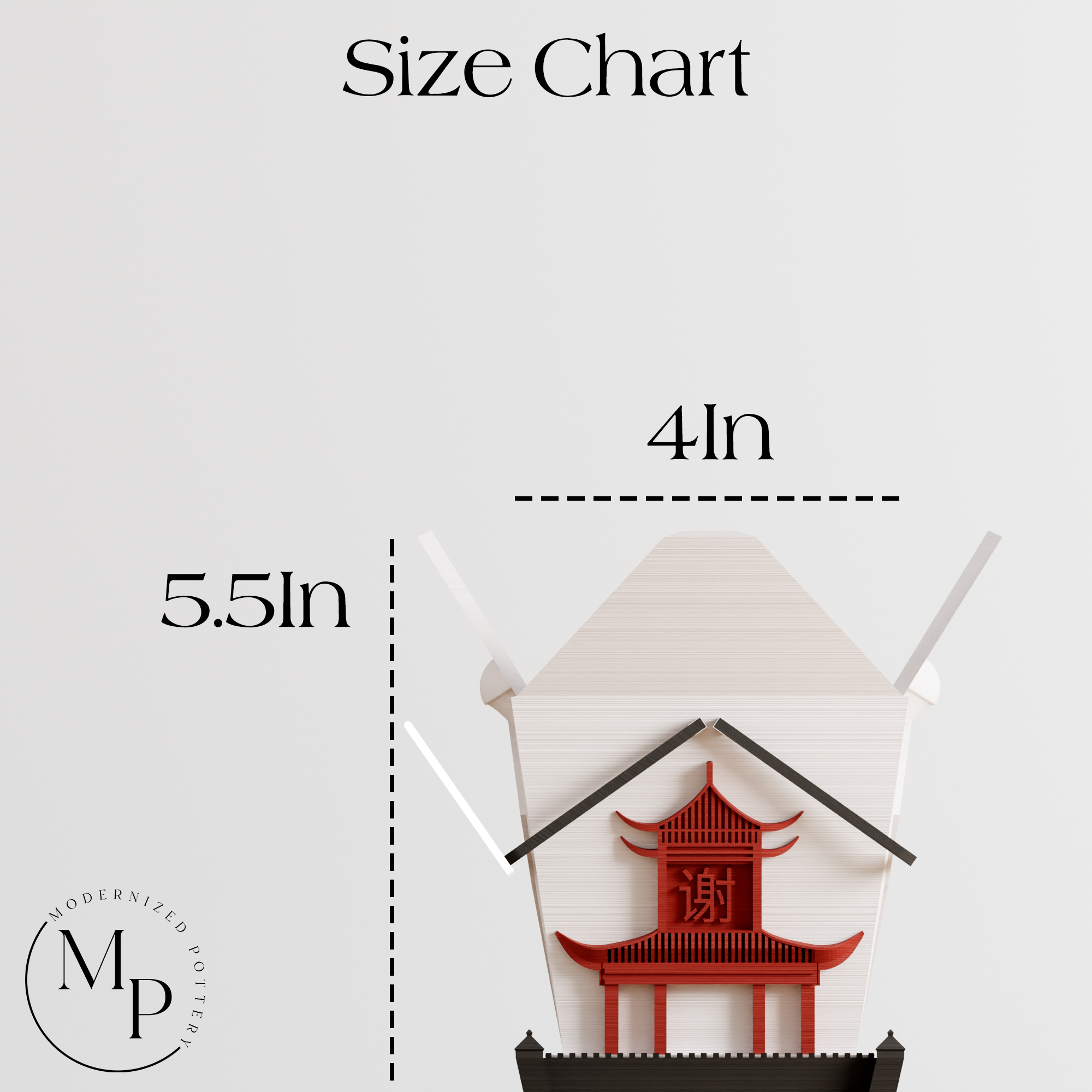 Modernized Pottery - Vente Pot - Pot de fleurs chinois original en forme de boîte à emporter3