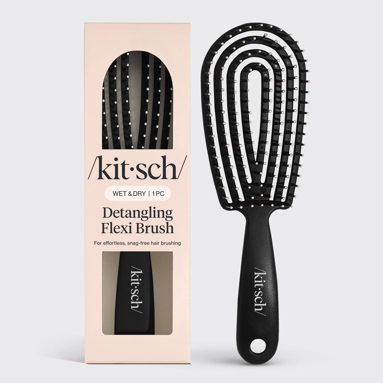 KITSCH - Wholesale Hair Brush/Comb - Detangling Flexi Brush - Black0