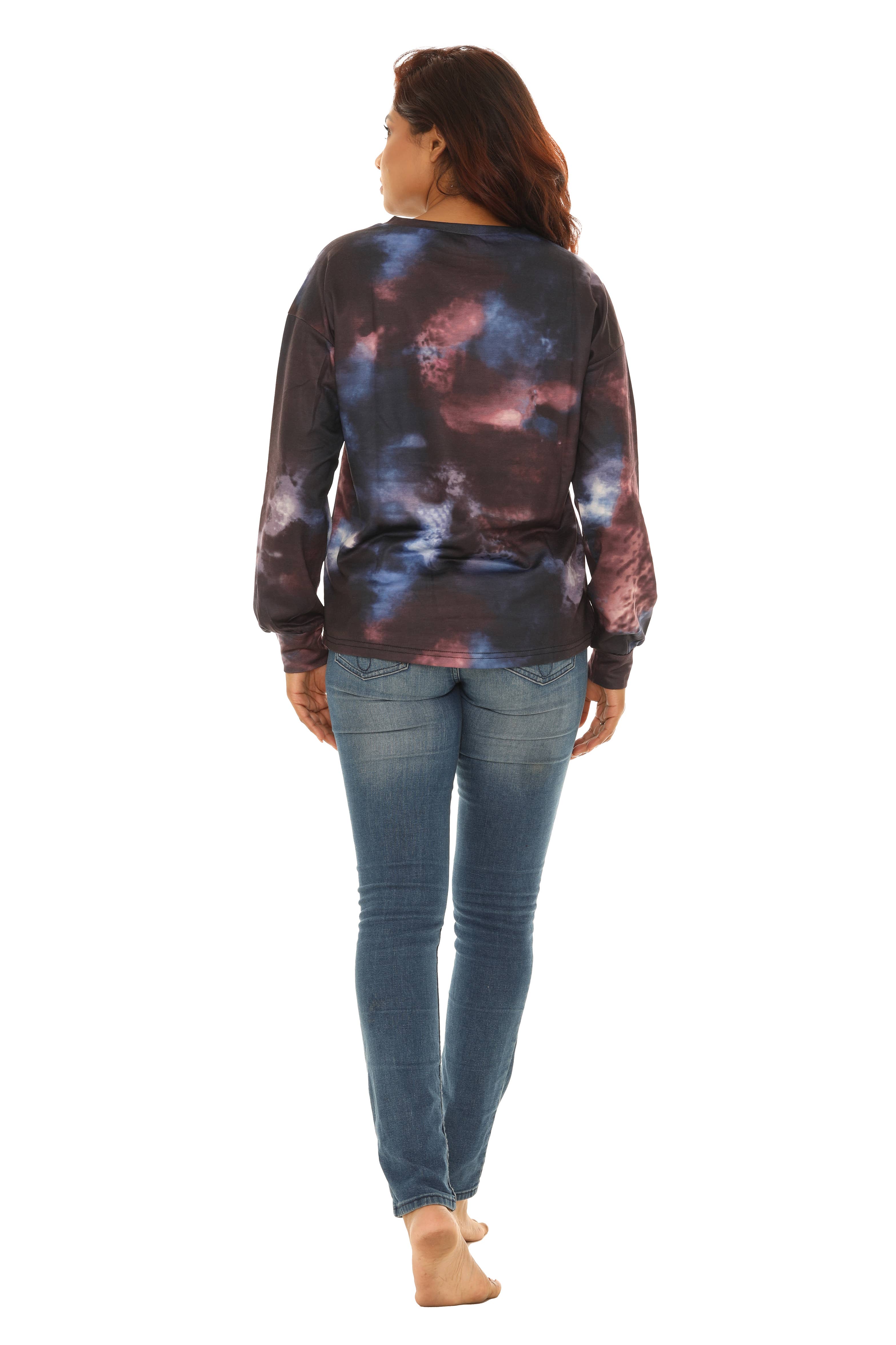 Shoreline Wear. INC - Wholesale Sweatshirt - Women's - Tie-Dye Crewneck Sweatshirt 1