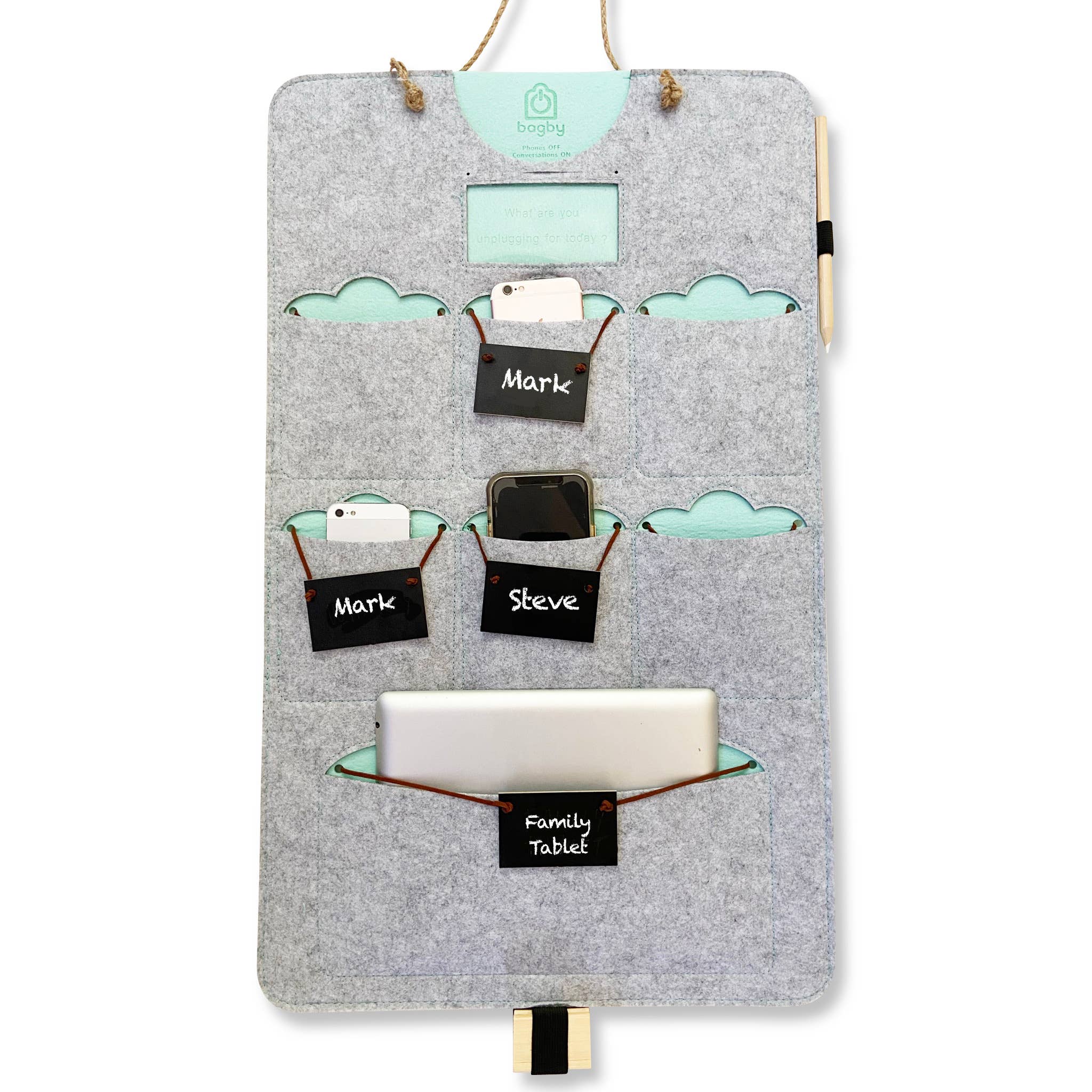 Bagby - Wholesale Phone/Tablet Stand - Bagby Family Screentime Phone / Tablet Set (6+1 Pockets)2