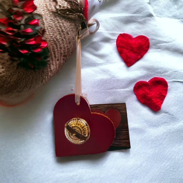 New England Bells - Wholesale Bell - Heart Keepsake Bell with White Ribbon1