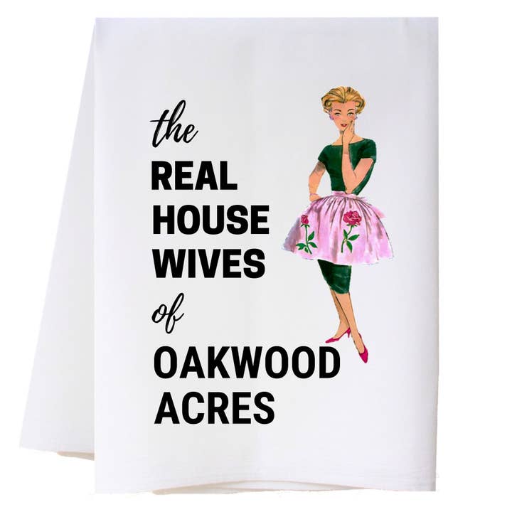 Cora & Pate - Wholesale Tea Towel - Real Housewives Lady - Pink Apron Kitchen Towel