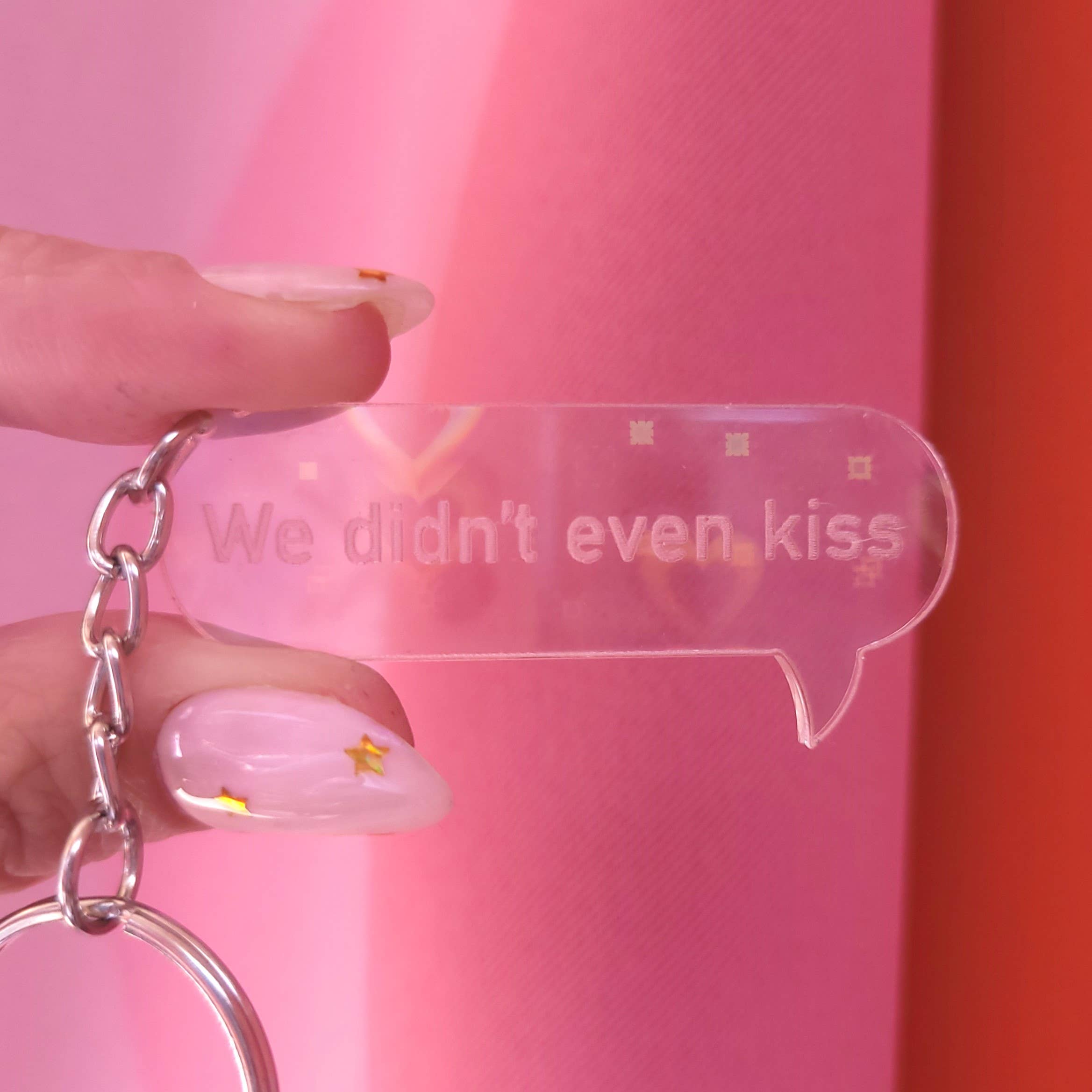 Sunshine Studio - Wholesale Keychain - Unisex - "We didn't even kiss" - Heated Rivalry Iridescent Keychains4