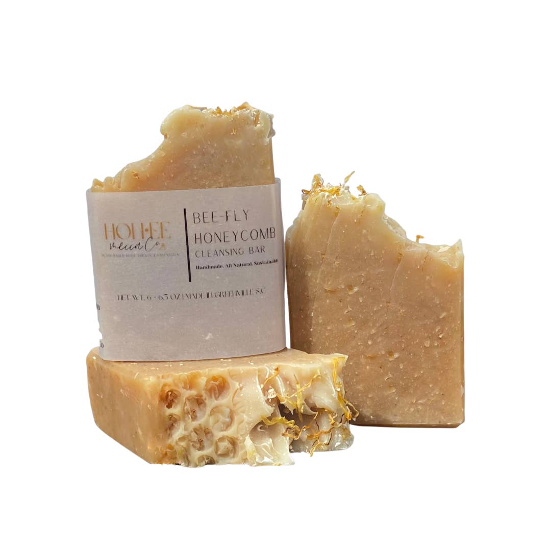 Honee mecca Co. - Wholesale Bar Soap - Bee-Fly Honeycomb Cleansing bar