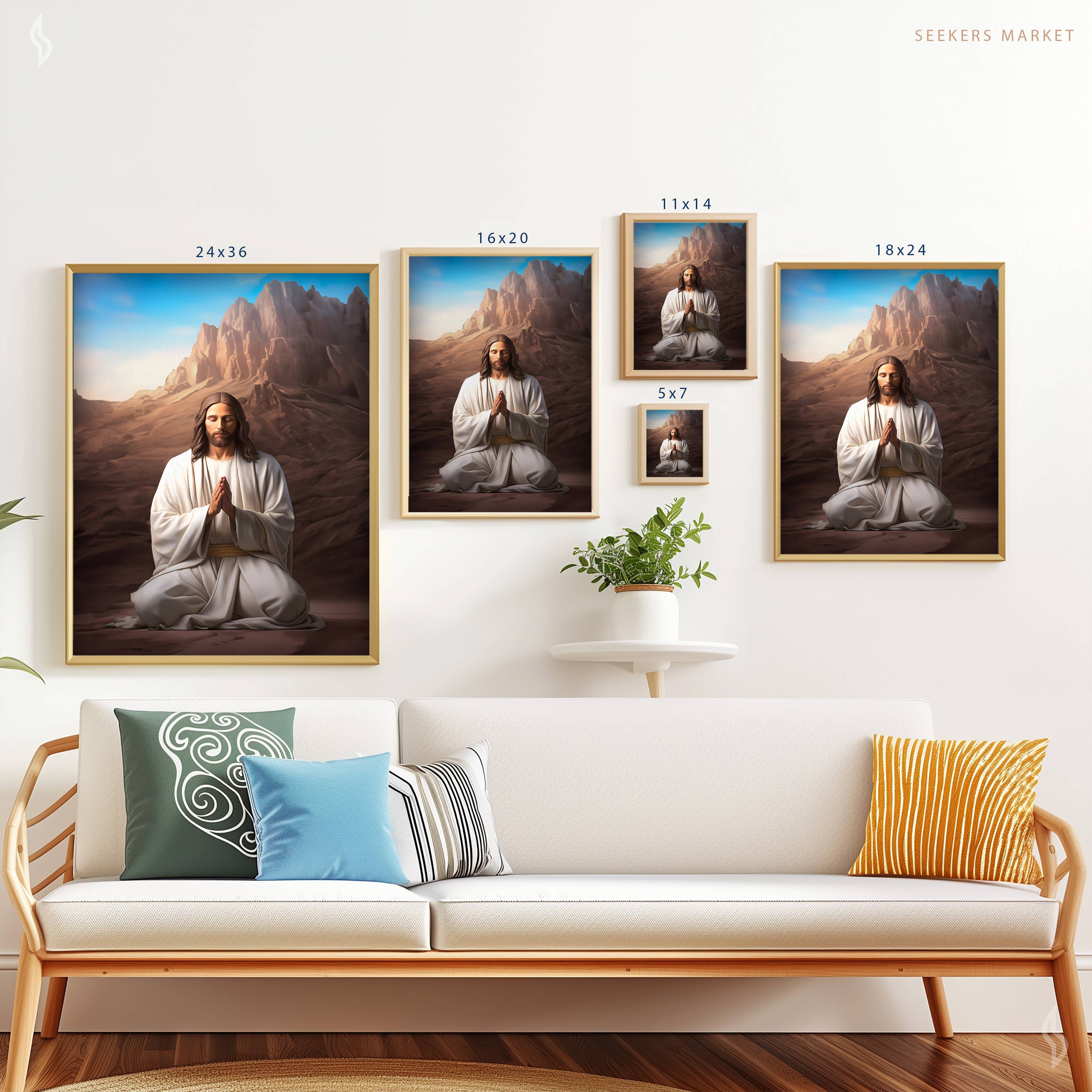 Spiritual Art Supply - Wholesale Art Print - Jesus Prayer Art Print, P-RCJ28 Poster All Sizes6