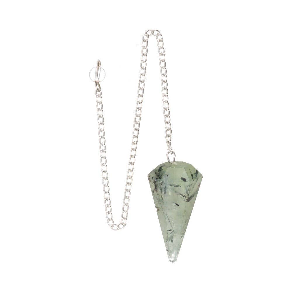 Vives de la Cortada S.L - Wholesale Spiritual Stone/Crystal - Faceted Prehnite Pendulum (FAC8)0