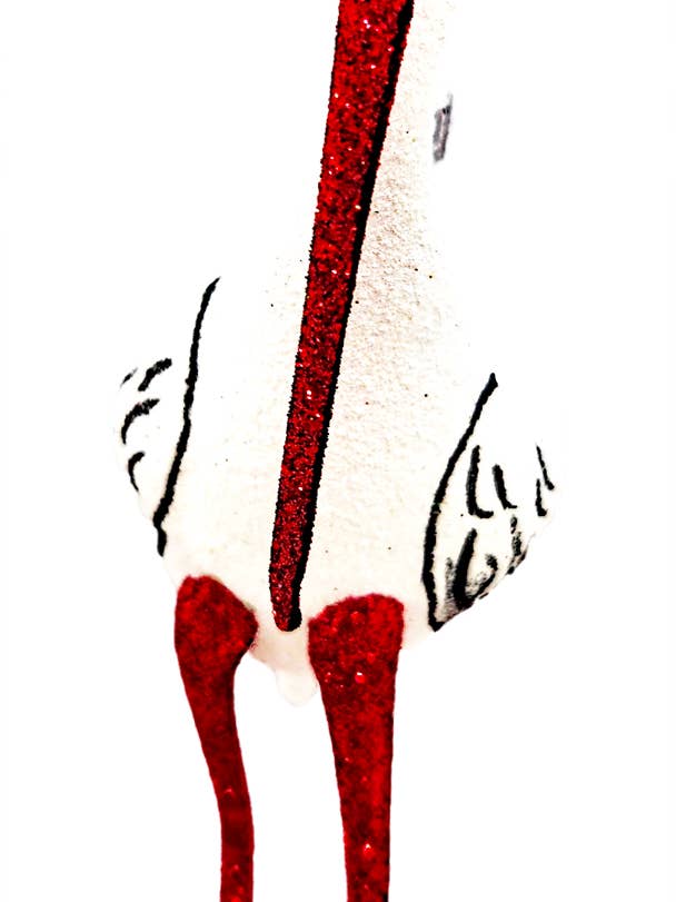 Baby Express Free Blown Stork Christmas Ornament for wholesale by Mia's Polish Treasures