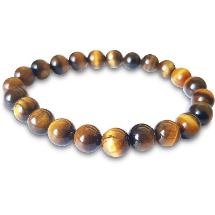 8mm Bead Tiger Eye Bracelet for wholesale by Artisans de Madagascar