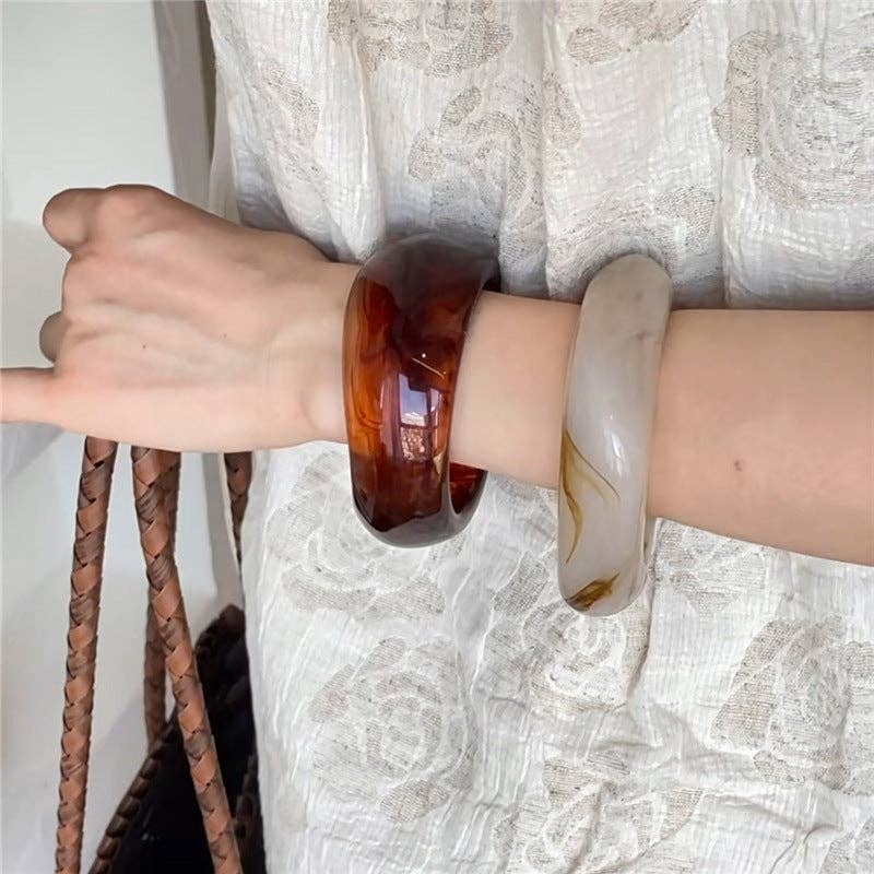 Dipped Shop - Vente Bracelet jonc - Bracelets en acrylique colorés et irréguliers DP25B57019