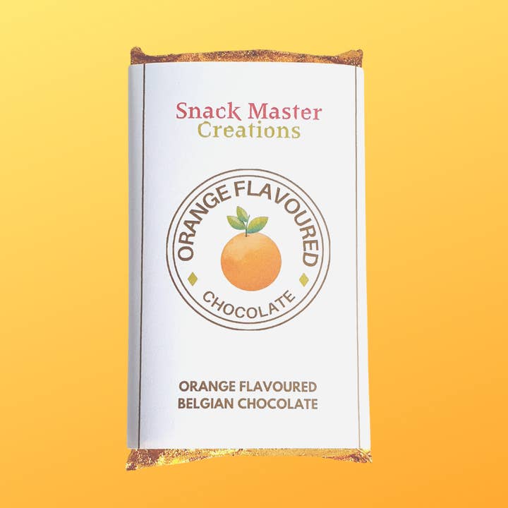 Orange Flavoured Chocolate Bar for wholesale by Snack Master Creations