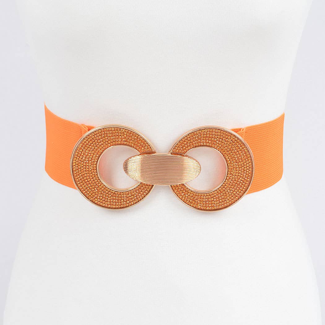 3AM BY H&D ACCESSORIES - Wholesale Belt - Women's - Rhinestone Two Buckle Elastic Belt7