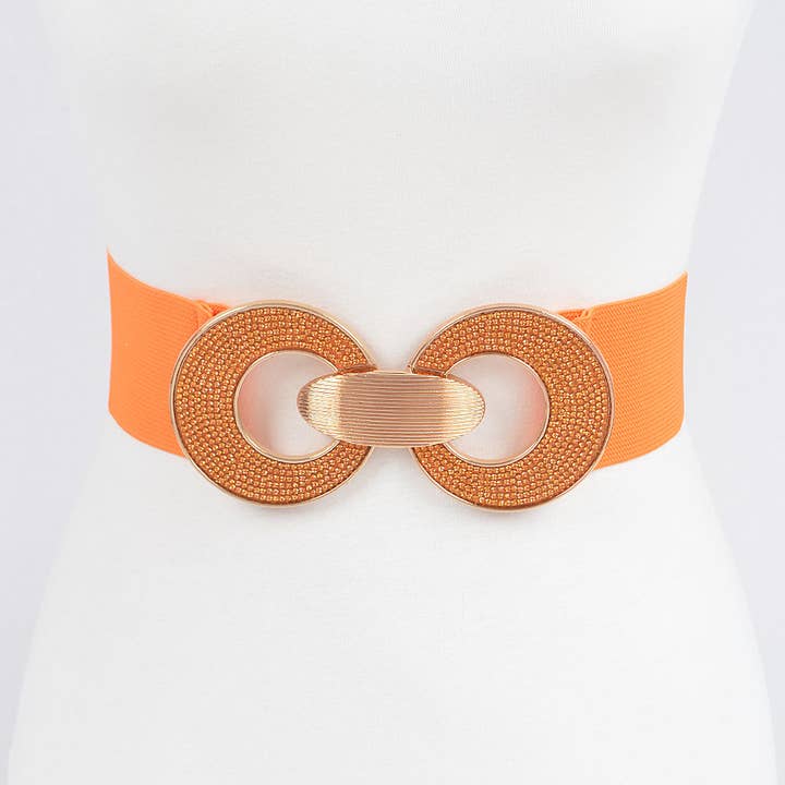 3AM BY H&D ACCESSORIES - Wholesale Belt - Women's - Rhinestone Two Buckle Elastic Belt7