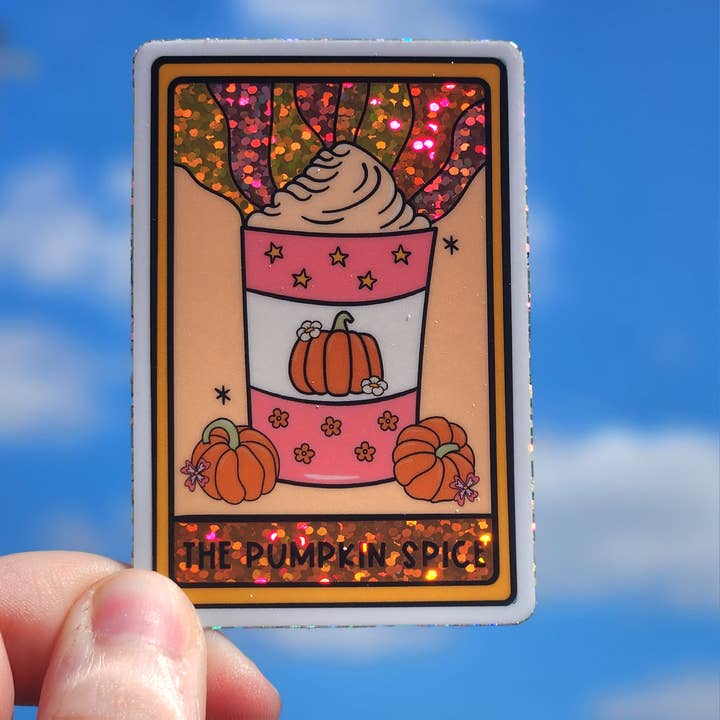 The pumpkin spice sticker tarot hydroflask planner cute for wholesale by Luxe Trauma