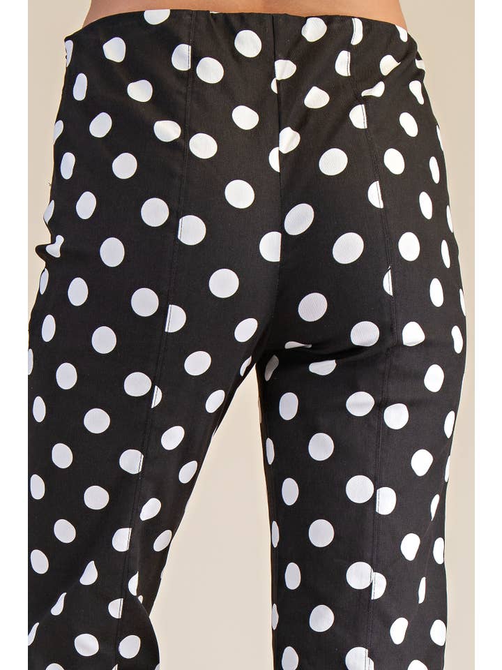 Glam - Wholesale Pants - Women's - Flare Crop Dot Pants7