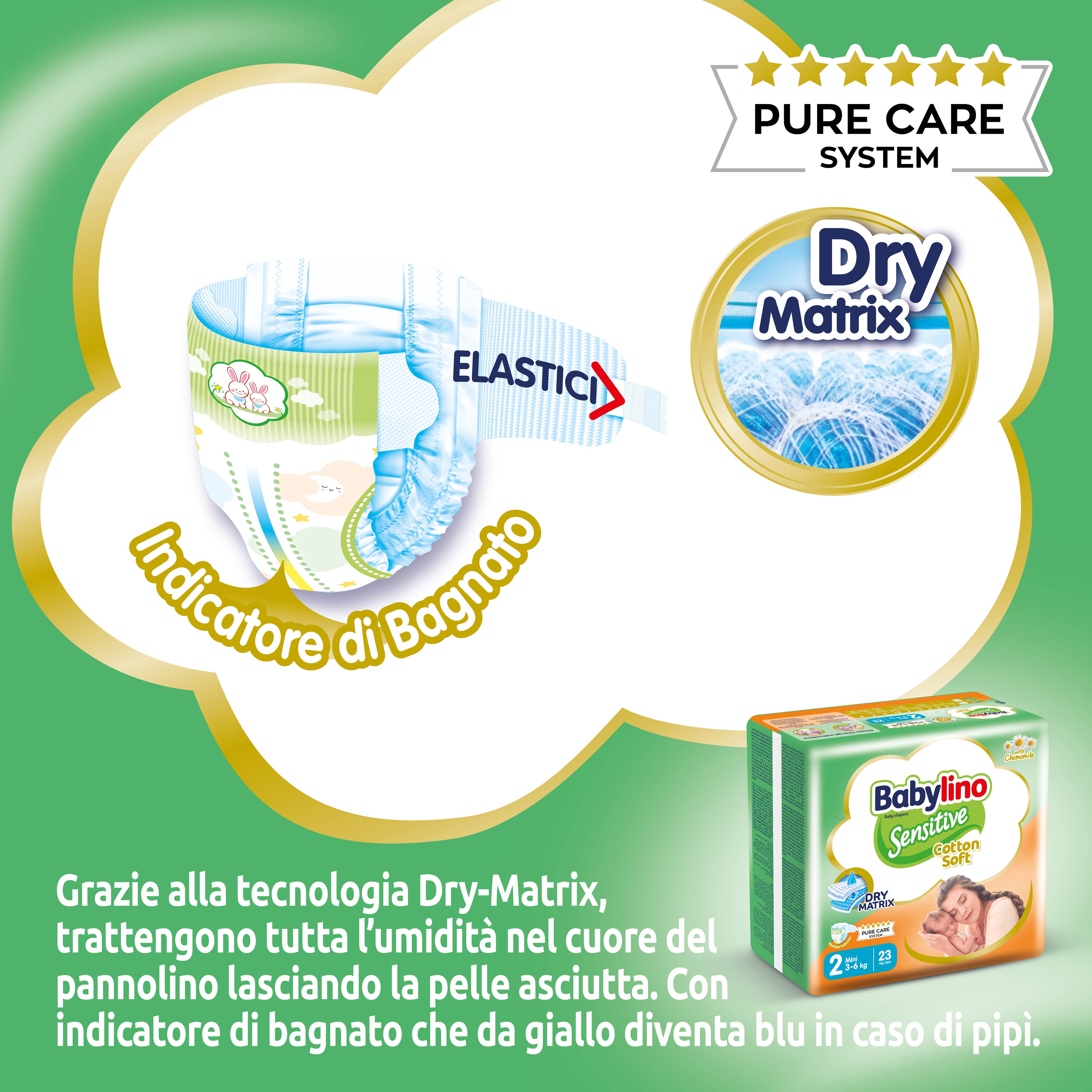 Babylino - Wholesale Diaper (Non-Cloth) - Baby - Babylino Sensitive Cotton Soft, Diapers Size 2, 64 Units4