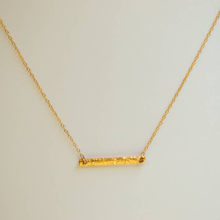 Collar con barra floral para venta al por mayor de Syd Squared Jewelry