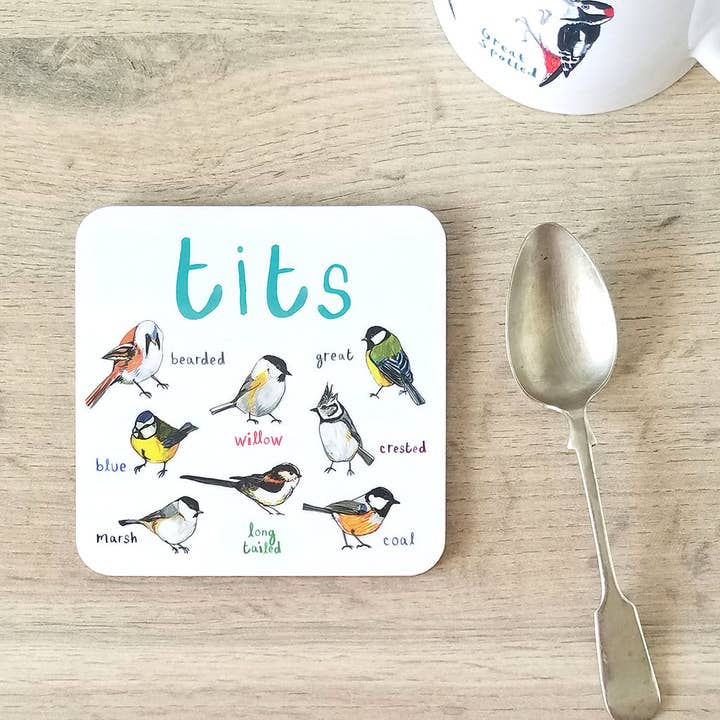 Sarah Edmonds Illustration – wholesale Coasters – Tits Bird Coaster