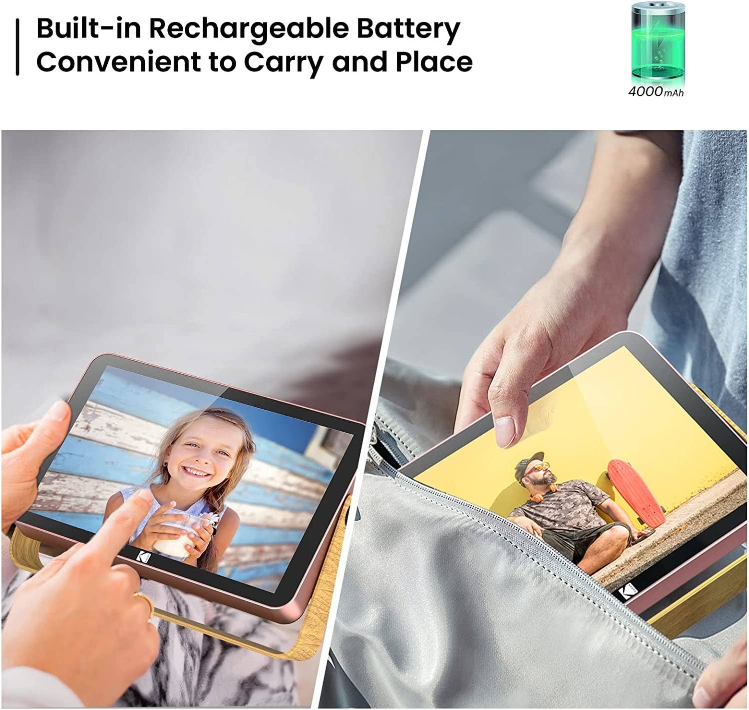 GT COMPANY - Wholesale Picture Frame - KODAK - RWF108H - 10-inch Wi-Fi Digital Photo Frame - Pink1