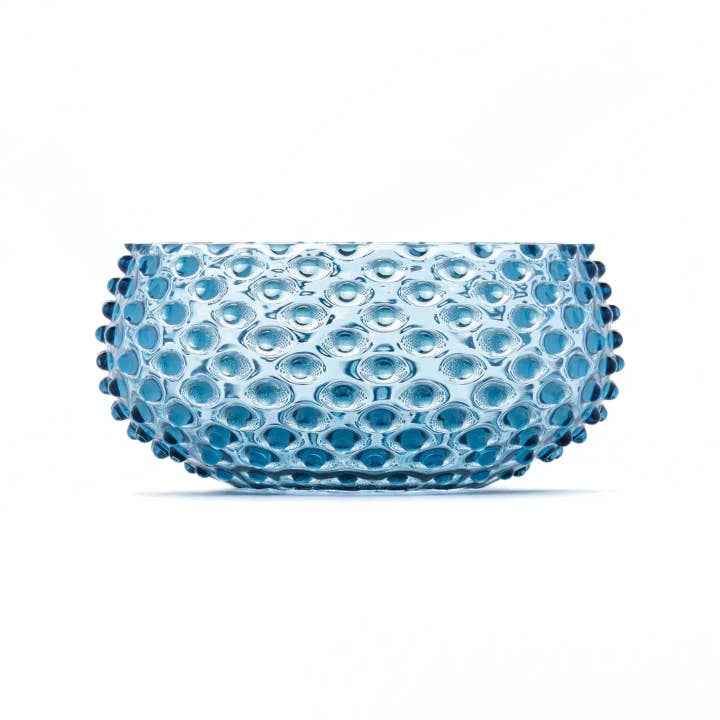 Maure - Wholesale Decorative Plate/Dish/Bowl - Handblown Hobnail Bowl - Large - Midnight Blue
