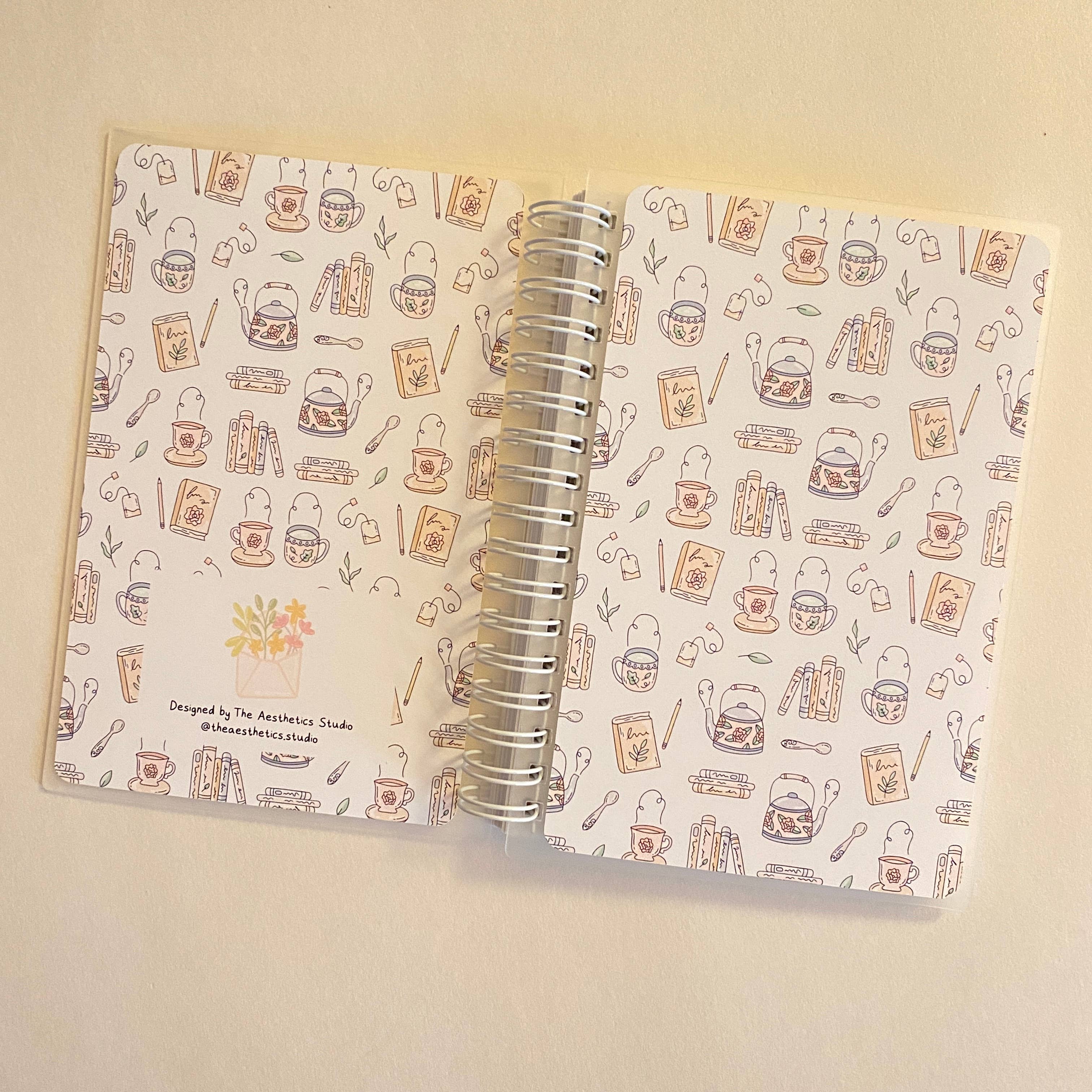 The Aesthetics Studio - Wholesale Sticker - tea & books reusable sticker storage book2