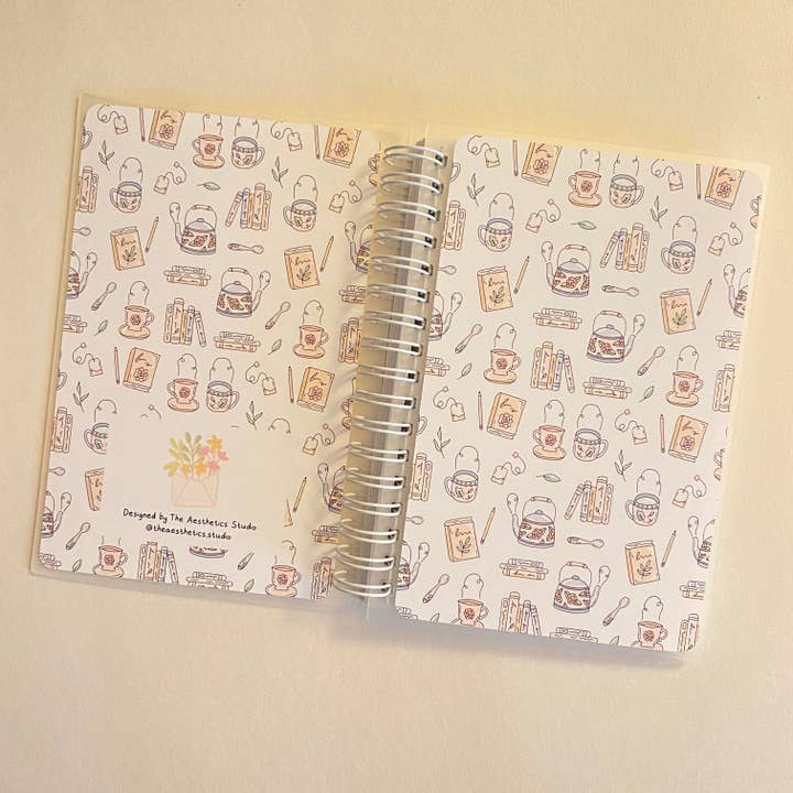 The Aesthetics Studio - Wholesale Sticker - tea & books reusable sticker storage book2