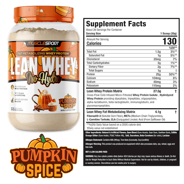 MuscleSport - Wholesale Protein/superfood powder - Lean Whey® Iso Hydro Gourmet Protein 2lb - Limited Edition14