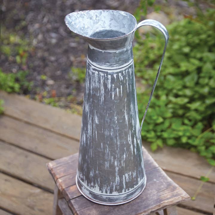 CTW Home Collection - Wholesale Pitcher - Washed Tin Tall Pitcher