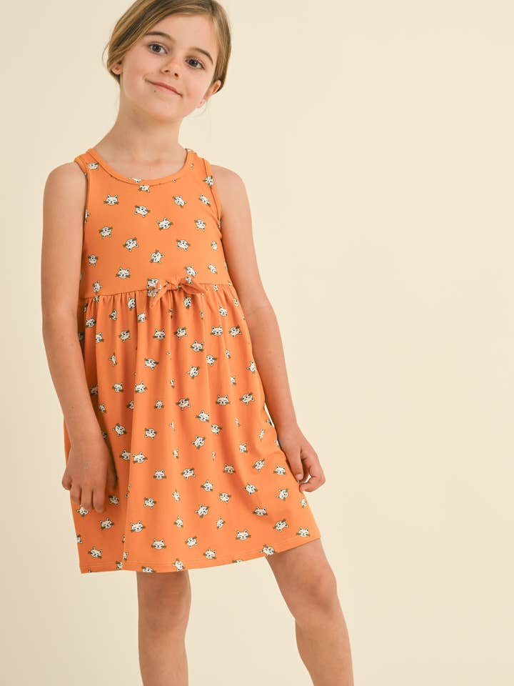 TWEEN KIDS GIRLS SLEEVELESS BOW TIE FRONT DRESS (4-6X) for wholesale by heart and arrow