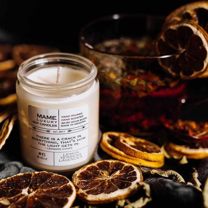 MAME Soy Candles - Wholesale Jar/Filled Candle - #6 - Lemon Verbena, Lavender Candle3