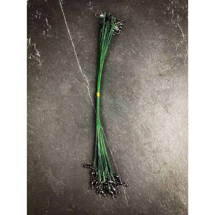 Outdoor Junction - Wholesale Sporting Accessories - (20) Green Steel Wire 30lb Swivel Fishing Leaders2
