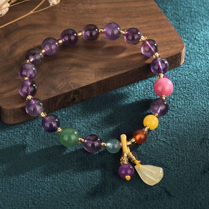 Chinese Style Purple Crystal Bracelet for wholesale by Bright MacMing